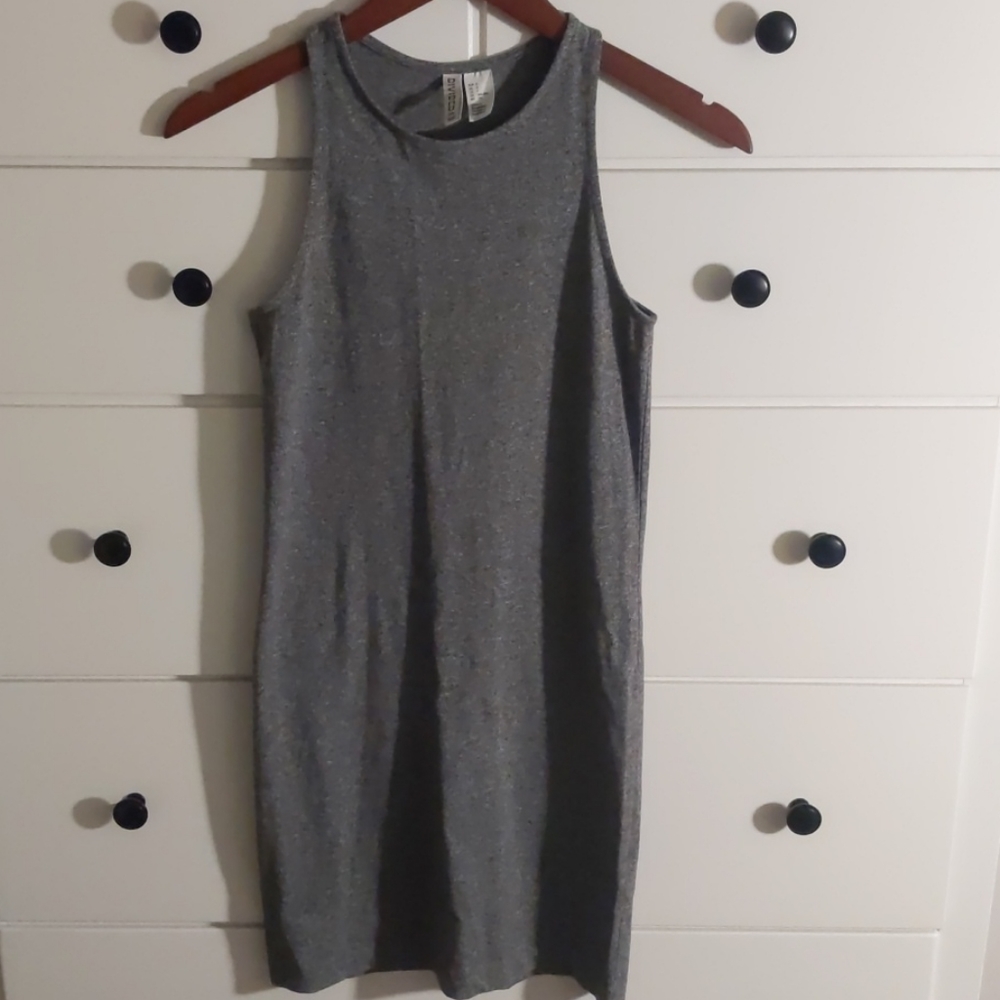 H&M Stretch Cotton Gray Dress